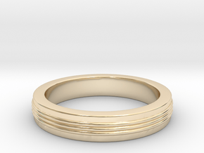 Three Strand Ring in 14k Gold Plated Brass: 3 / 44