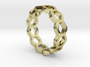 Nanotube Ring in 18k Gold Plated Brass