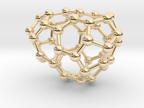 0629 Fullerene c44-7 d1 in 14k Gold Plated Brass