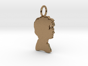 Harry Silhouette Pendant in Natural Brass