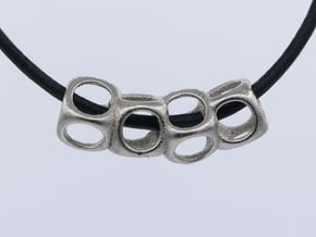 Rounded cubes series in Polished Bronzed Silver Steel