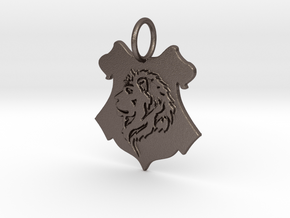 Gryffindor Lion Pendant in Polished Bronzed Silver Steel