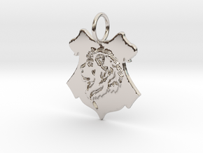Gryffindor Lion Pendant in Rhodium Plated Brass
