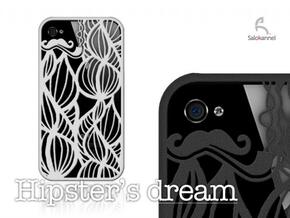 Hipster's Dream - case for iPhone 4/4s in White Natural Versatile Plastic