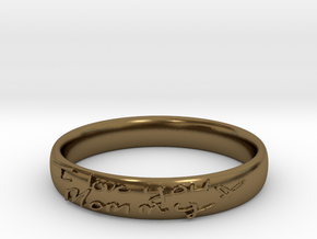 Sample Handwritten Bangle in Polished Bronze