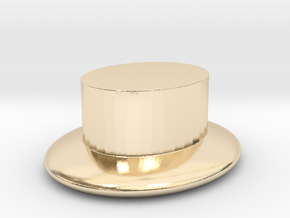 plain hat  in 14k Gold Plated Brass: Extra Small