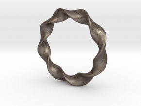braclet2 in Polished Bronzed Silver Steel: Small