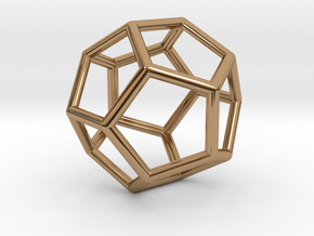 Dodecahedron Pendant in Polished Brass