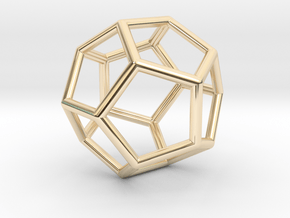 Dodecahedron Pendant in 14K Yellow Gold