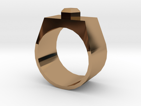 Stud Ring in Polished Brass: 10 / 61.5