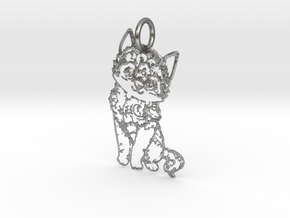 creative pendant cat in Natural Silver