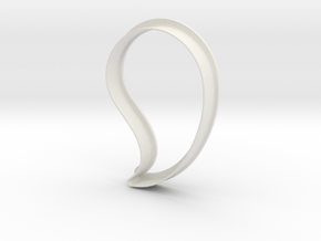 Paisley Cookie Cutter in White Natural Versatile Plastic