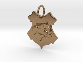 Hufflepuff Badger Crest in Natural Brass