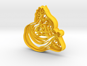 Rapunzel Cookie Cutter from Tangled in Yellow Processed Versatile Plastic