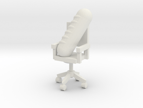 Gros Pain Seated on Office Chair  in White Natural Versatile Plastic