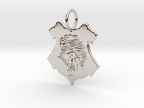 Ravenclaw Eagle Crest in Rhodium Plated Brass