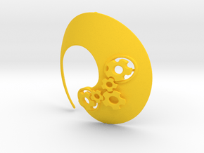 Enso No.1 Pendant (large) in Yellow Processed Versatile Plastic