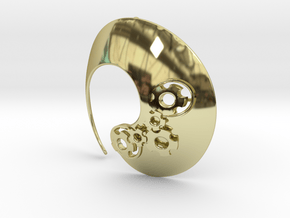 Enso No.1 Pendant (large) in 18k Gold Plated Brass