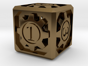 D6 - Clockwork in Polished Bronze (Interlocking Parts)