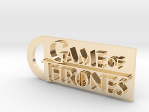 Game Of Thrones Keychain in 14k Gold Plated Brass