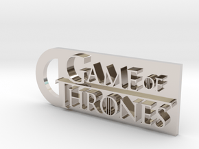 Game Of Thrones Keychain in Rhodium Plated Brass
