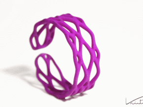 Organic Bracelet open in Purple Processed Versatile Plastic
