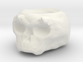 Demonic Skull Candle Holder in White Natural Versatile Plastic