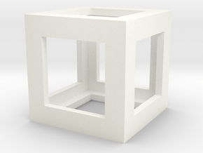 Mech Key Fidget Cube in White Processed Versatile Plastic