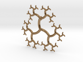 Saddle_Trivalent_Tree_Pendant in Natural Brass