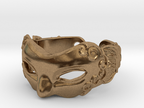 Masquerade Mask Ring in Natural Brass: 5 / 49