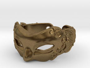 Masquerade Mask Ring in Natural Bronze: 5 / 49