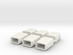set4792 Stahlkokille 2 Zapfen Längs mit Boden 6erS in White Natural Versatile Plastic