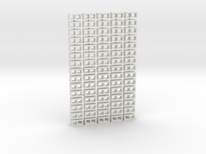 Cinder Block Loose 75 Pack 1-50 scale in White Natural Versatile Plastic