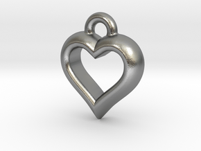 The Hearty Little Heart (precious metal pendant) in Natural Silver