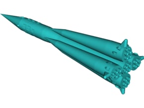 R-7 Semyorka (SS-6) ICBM in White Natural Versatile Plastic: Small