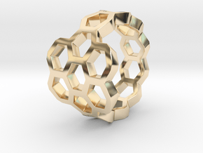 Hex Flower Ring in 14K Yellow Gold: 4 / 46.5