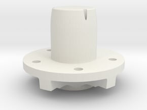 Front Hub - 5x5" bolt pattern in White Natural Versatile Plastic