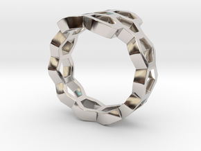 Hex Flower Ring in Platinum: 5.5 / 50.25