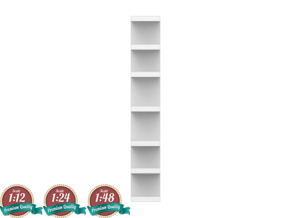 Miniature Wall Shelf Unit - IKEA in White Natural Versatile Plastic: 1:24
