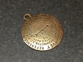 Reference Mark Keychain in Natural Bronze