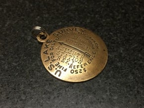 USLS  Reference Mark Keychain in Natural Bronze