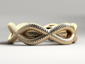 Lizard Ring in Polished Gold Steel