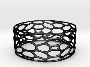 BRACELET_TIS_bracelet_CUBE_03c in Matte Black Steel: Large