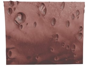 Mars Map: Small Buttes and Dunes in Light Red in Full Color Sandstone