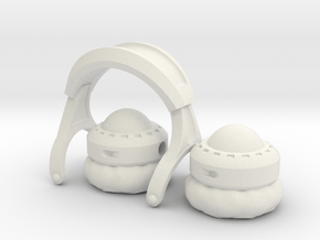 Pocket full headphones - (Assembled version) in White Natural Versatile Plastic