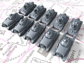 1/700 French Hotchkiss H35 Light Tanks x10 in Tan Fine Detail Plastic
