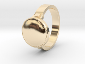 DS inspired ring Size 9 in 14k Gold Plated Brass