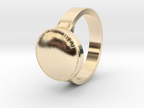DS inspired ring Size 8 in 14K Yellow Gold