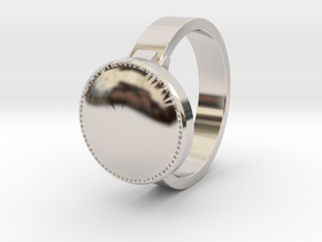 DS inspired ring Size 7 in Rhodium Plated Brass