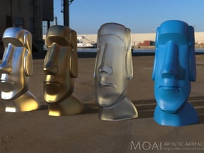 Moai-Standard version in Natural Silver: Large